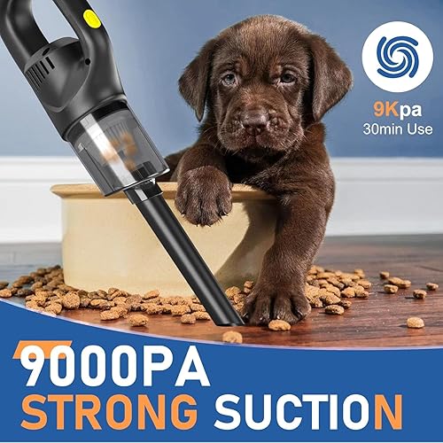 Miniatura 2 de Aspiradora de mano inalámbrica para automóvil, mini aspiradora recargable portátil para el hogar, oficina, mascotas