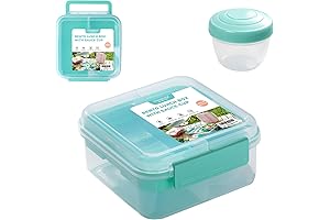 Sistema Lunch Containers: Mint Green Portable Bento Lunch Container Box with Handle,...