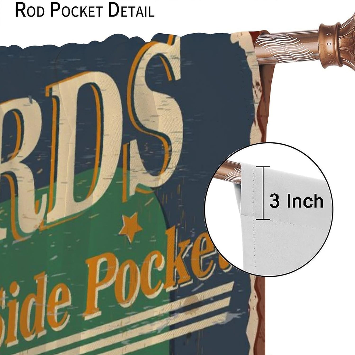 Colourful Billiard Curtains Snooker Boys Girls Teen Balls Sport Theme Game Printed Rod Pocket Blackout Window Drapes for Living Room Bedroom Kitchen Cafe Decor W21xL54in 2 Panels