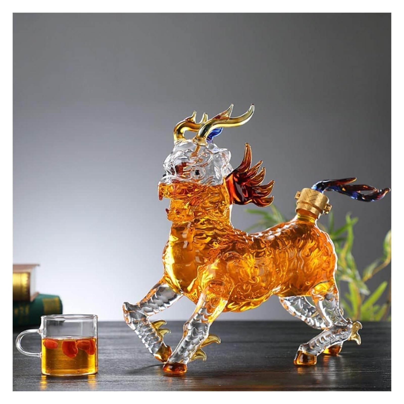 Butelki na whisky i wino, 1000 ml szklany dekanter do whisky Kirin Sculpture