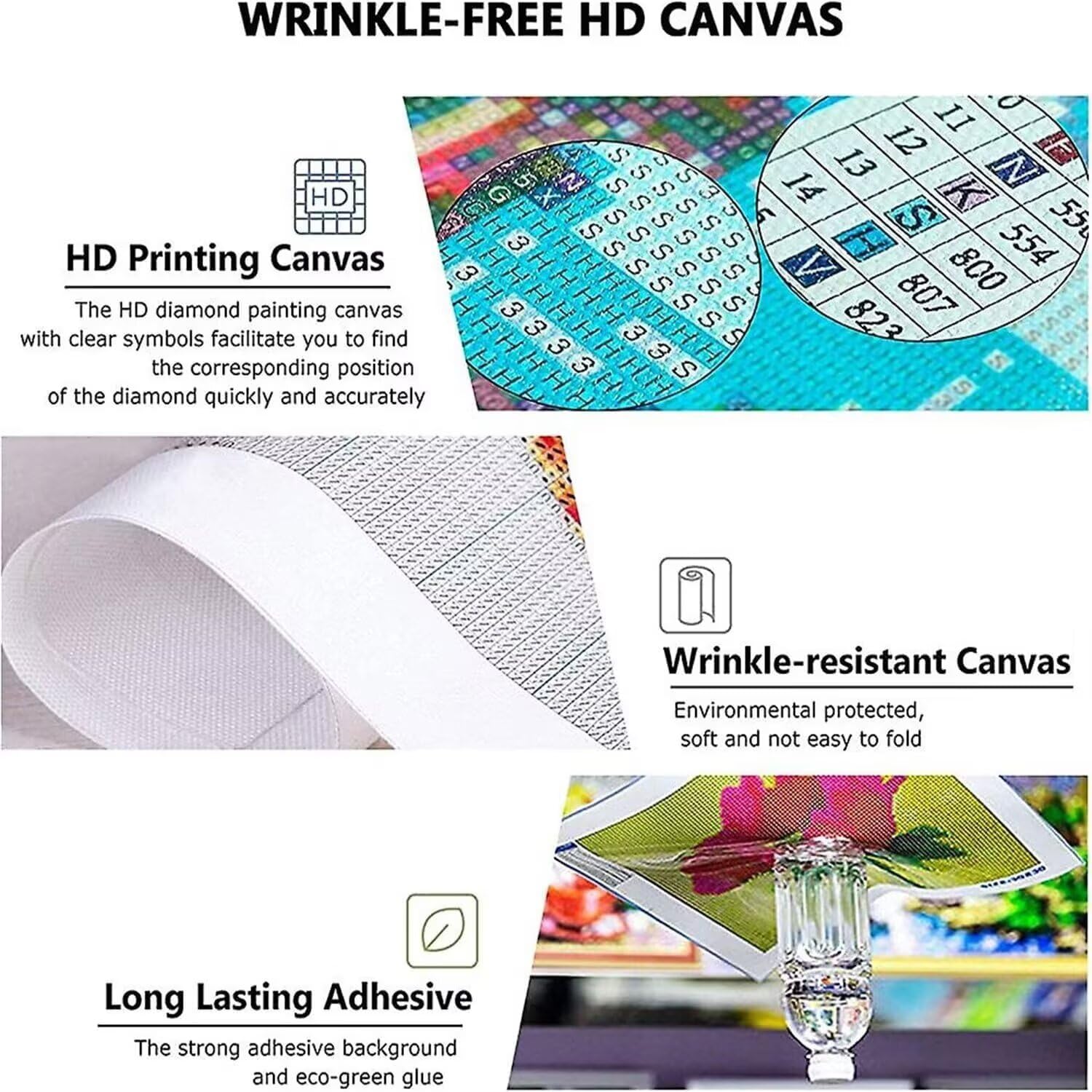 Mefooge Diamond Painting Fleur Peinture Diamant Point de Croix Kit Diamond Painting Papillon Kit Complet Cristal Strass Artisanat Peinture Numéro Personnalisé Pour Murale Décor 70x140cm L526