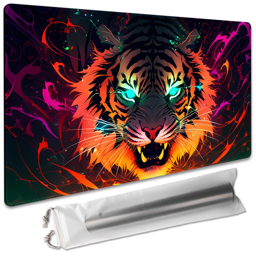 Board Game 14x24in MTG Playmat Compatible for OCG CCG RPG TCG Playmats (Tiger's Head 1) โ image 1