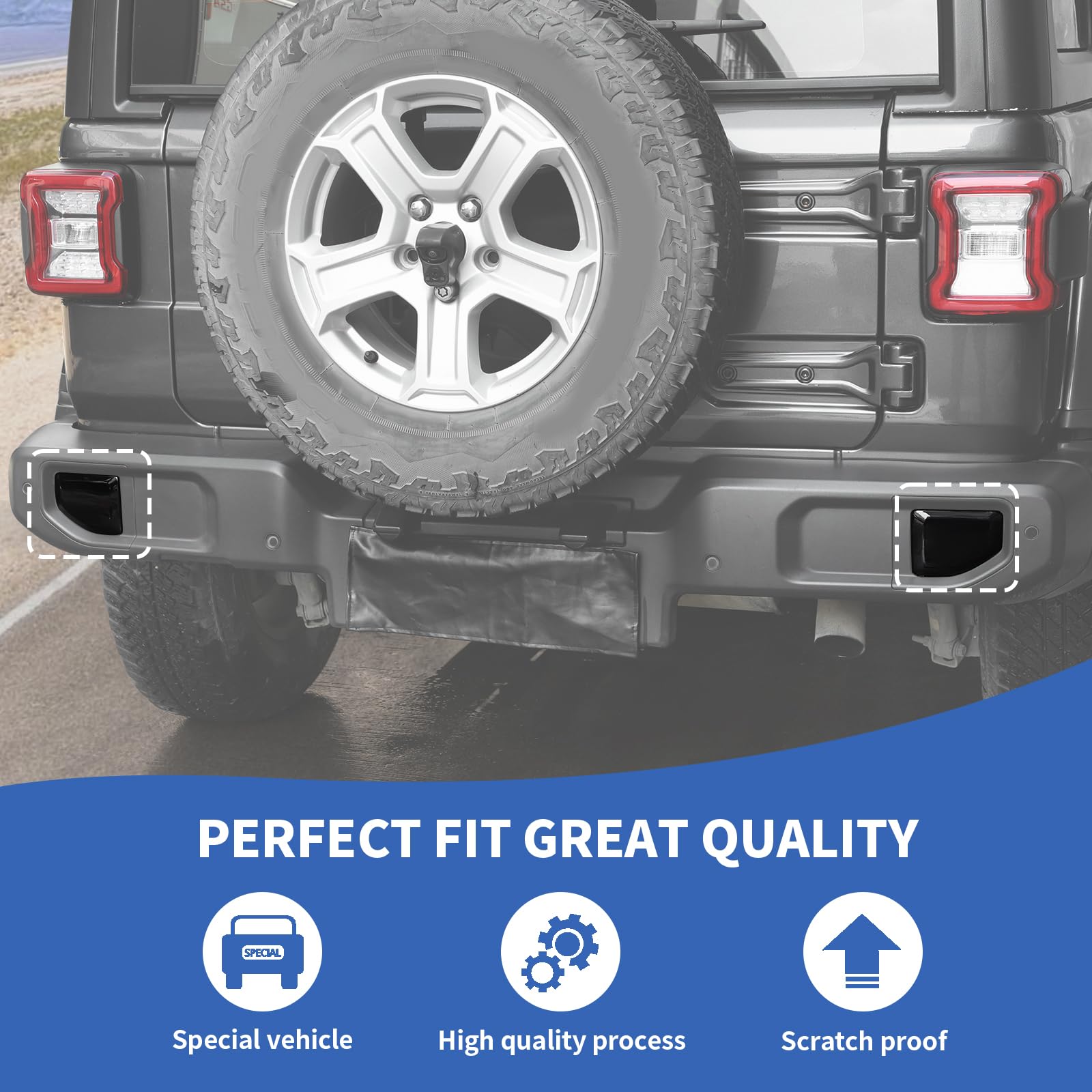 Amazon | RAZPOY スモークリアフォグライトカバー Jeep Wrangler JL
