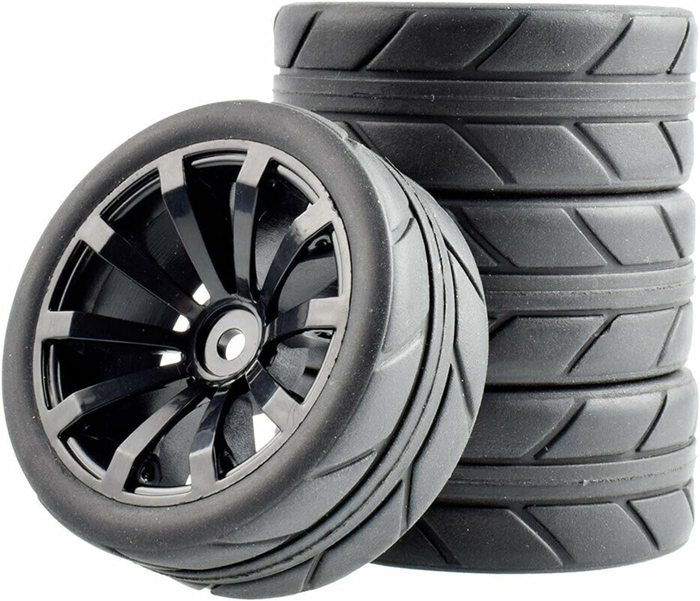 Flat Racing Tires Tyre Wheel Rim, for HSP, for HPI, 1:10 On-Road Car RC 601-6087 rc car wheels(601-6087)