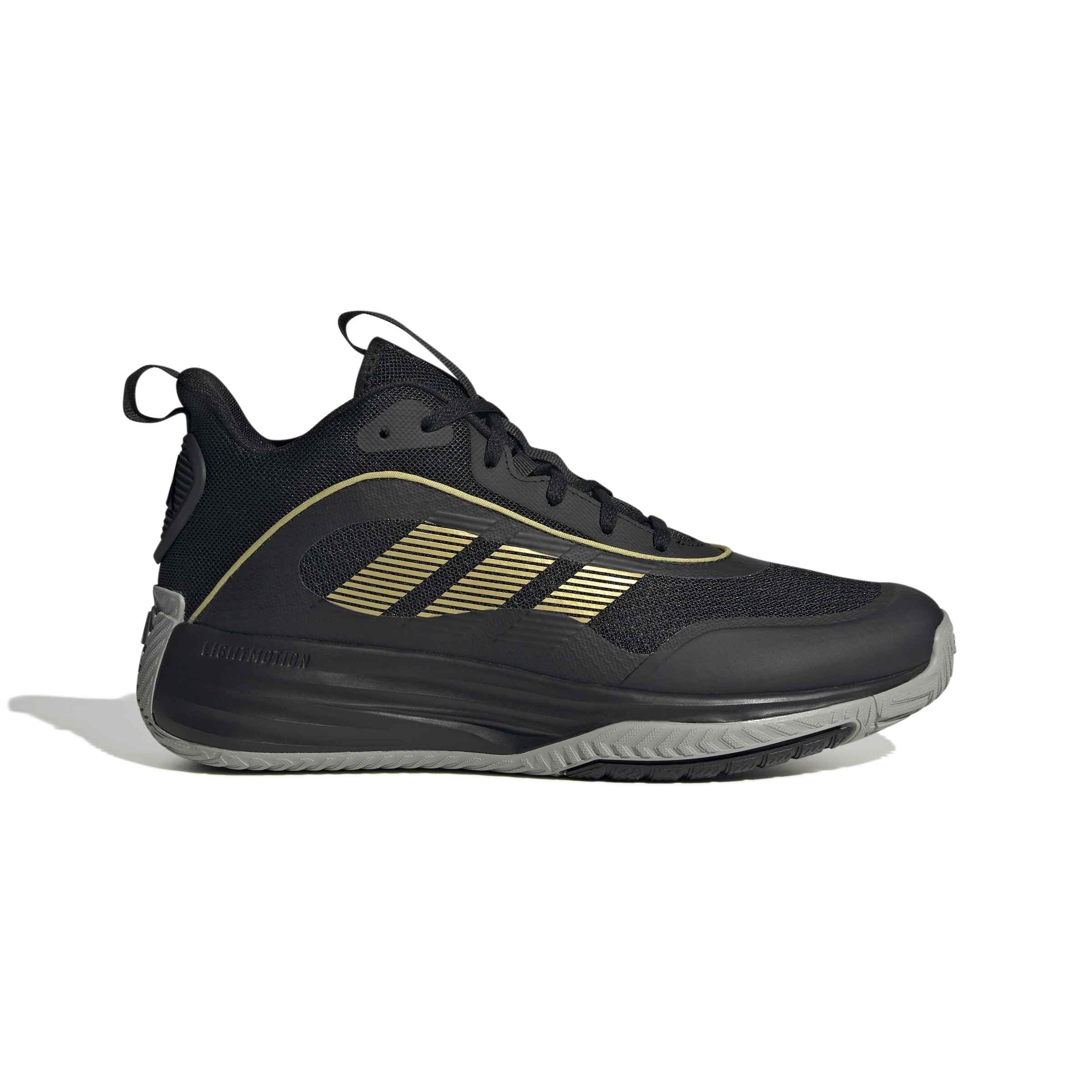 Adidas Originals Uomo Own The Game 3 Scarpe da Basket, Core Black Gold Metallic Mgh Solid Grey, 50 2/3 EU