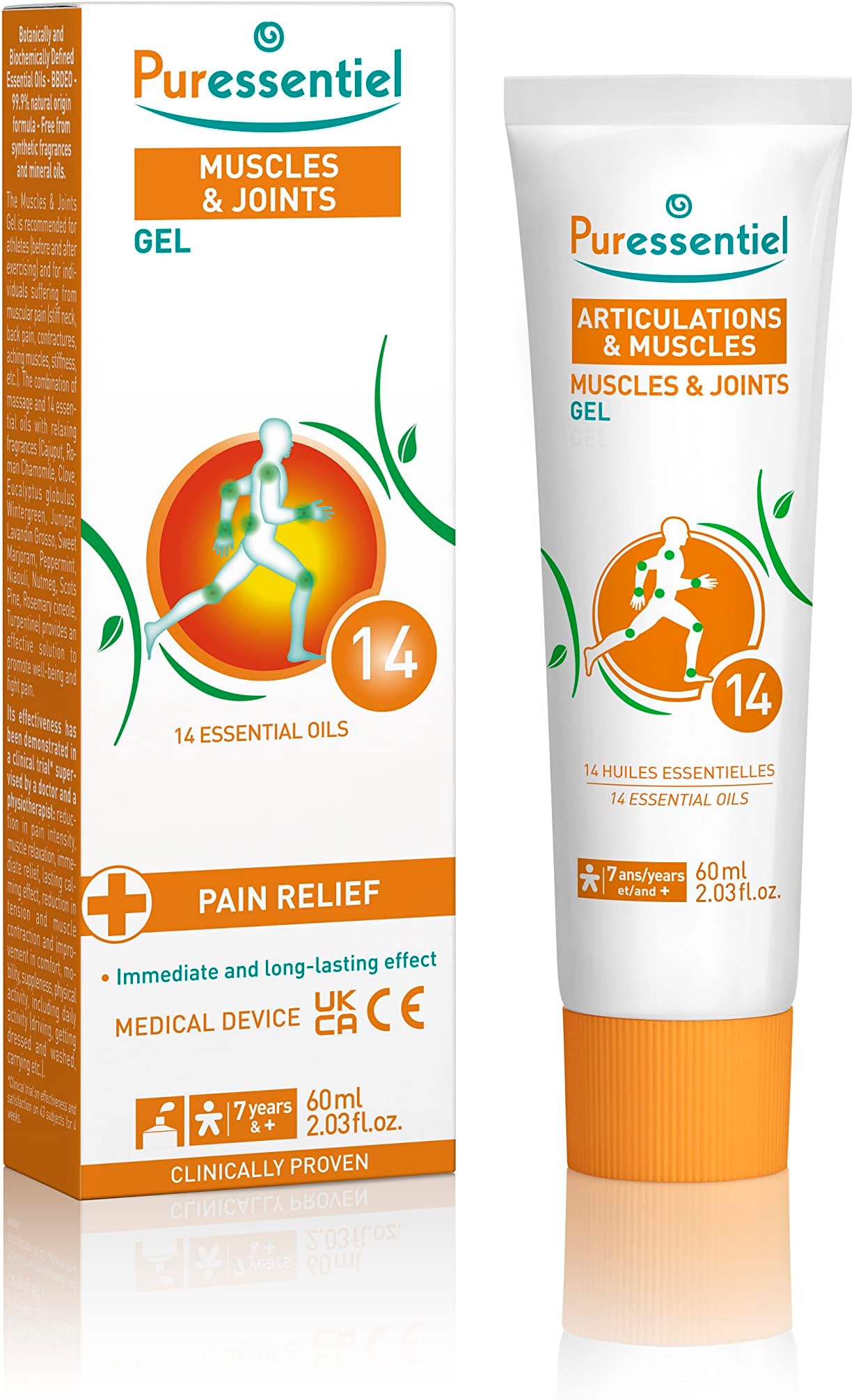 Muscles & Joints Gel 60ml – Providing fast Relief & Naturally Soothes Muscle Pain, Back Pain Relief, Neck Pain Relief & Shoulder Aches - 100% Natural active ingredients - From 7 yrs +