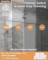 Vista 2 de Ensenior Modern Vanity Light 24 Inch, Built-in Dimmer, 14W Dimmable 5CCT LED Light Fixture Over Mirror, Baked-on Matte Grey Vanity Lights for