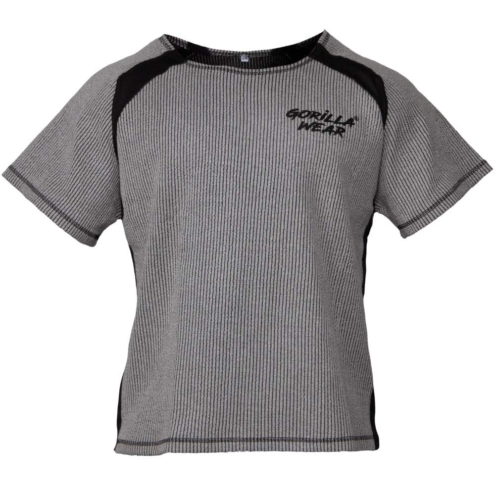 Gorilla Wear Men's T-Shirt-Augustine Old School Workout Top-Grau, Gray, XL