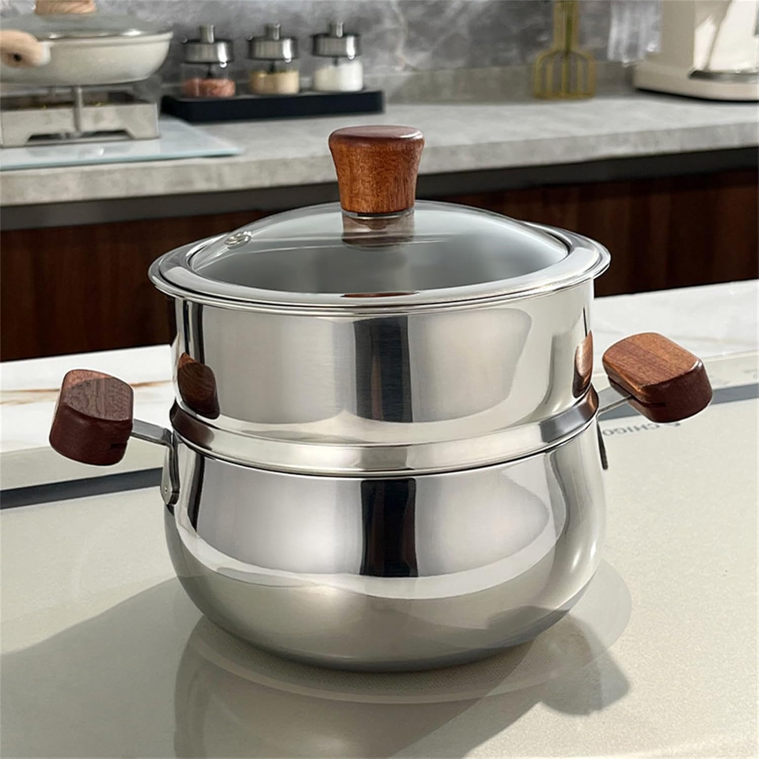 ステンレス製3段重ね保温調理鍋