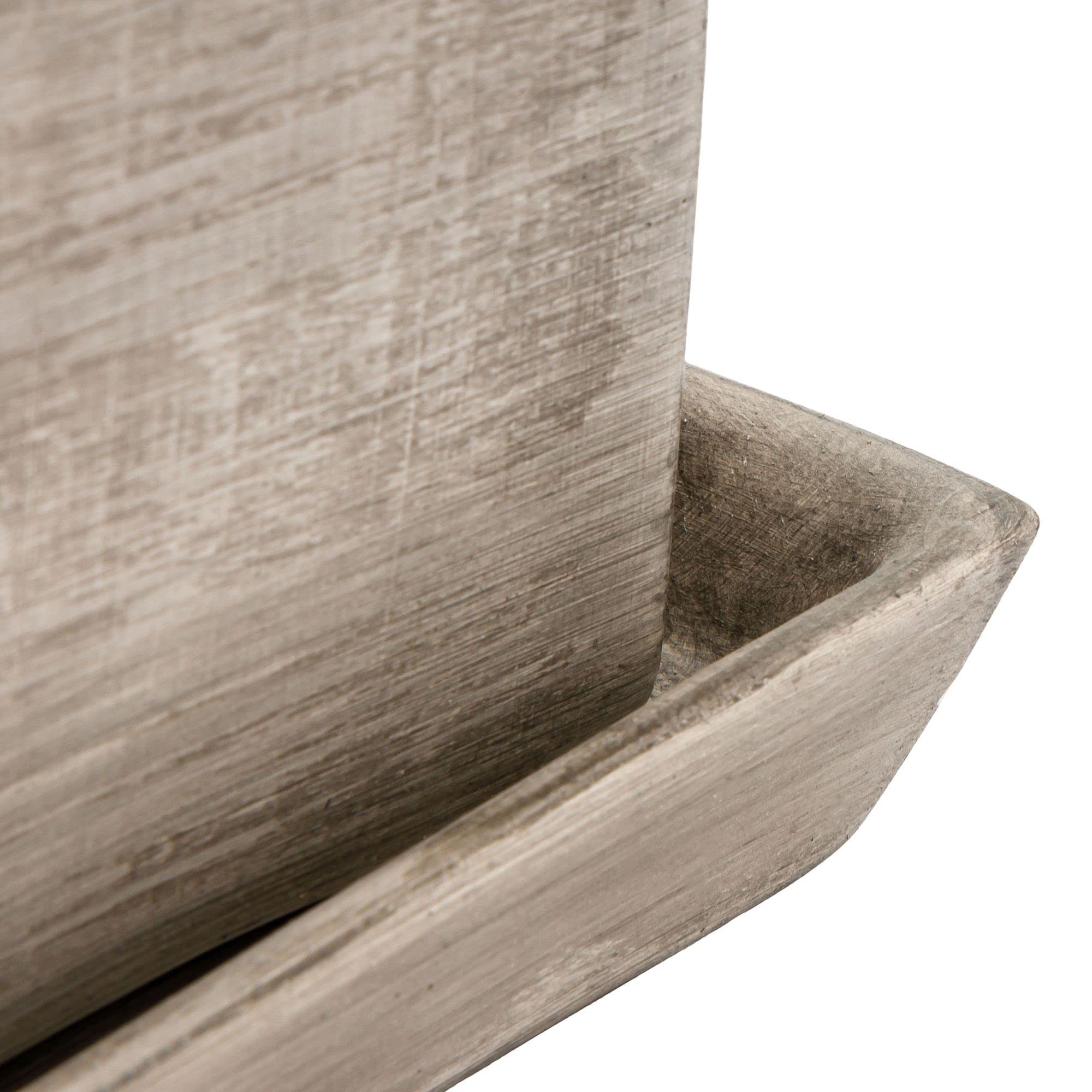 botle Pot de fleurs carré - Dimensions (L x l x h) : 28,5 x 28,5 x 33 cm - Gris foncé - Intérieur moderne - Glamour trapèze