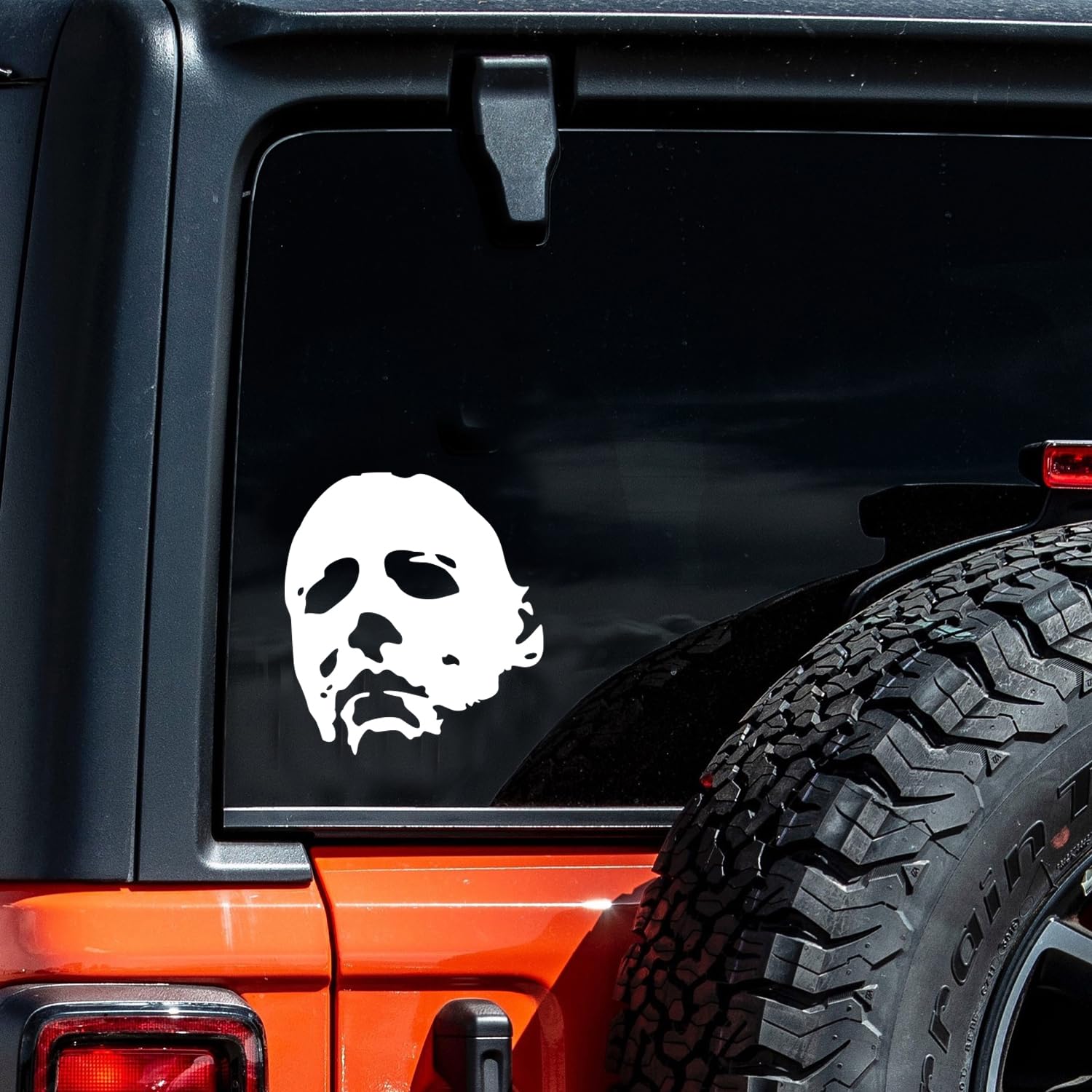 GRITKULTURE Michael Myers Creepy Face Mask 5.5 Inch Decal Vinyl Sticker for Automotive - Halloween Movie Creepy for Car, Truck, and Van – Indoor and