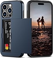 Vista 51 de Nvollnoe Compatible con iPhone 15 Funda con ranura para tarjetas, resistente, protectora de doble capa, a prueba de golpes, ranura oculta
