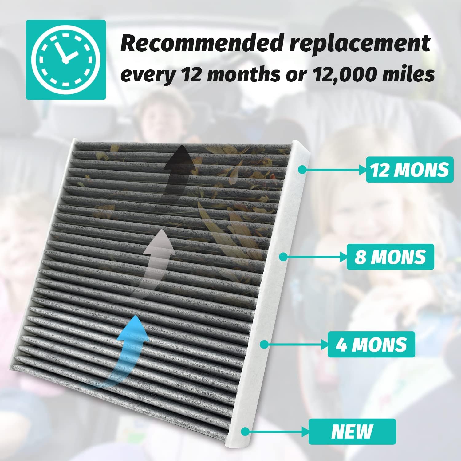Comb Engine Cabin Air Filter for Mazda 3 (2014-2018) for Mazda 6 (2014-2021),CX5 (2013-2023) (Except Turbo)