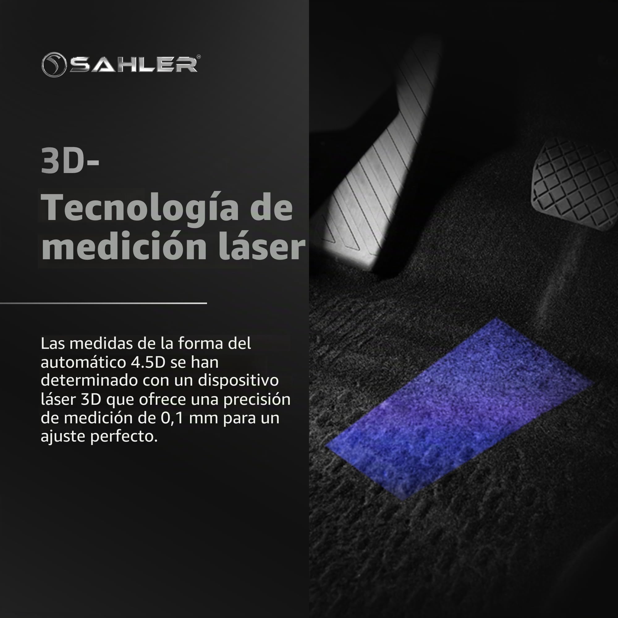 Sahler Alfombrillas de Coche compatibles con Chery OMODA 5 2022-2026 | 4.5D Premium TPE Goma Antideslizante Alfombrillas de Goma Impermeables para Coche Negro