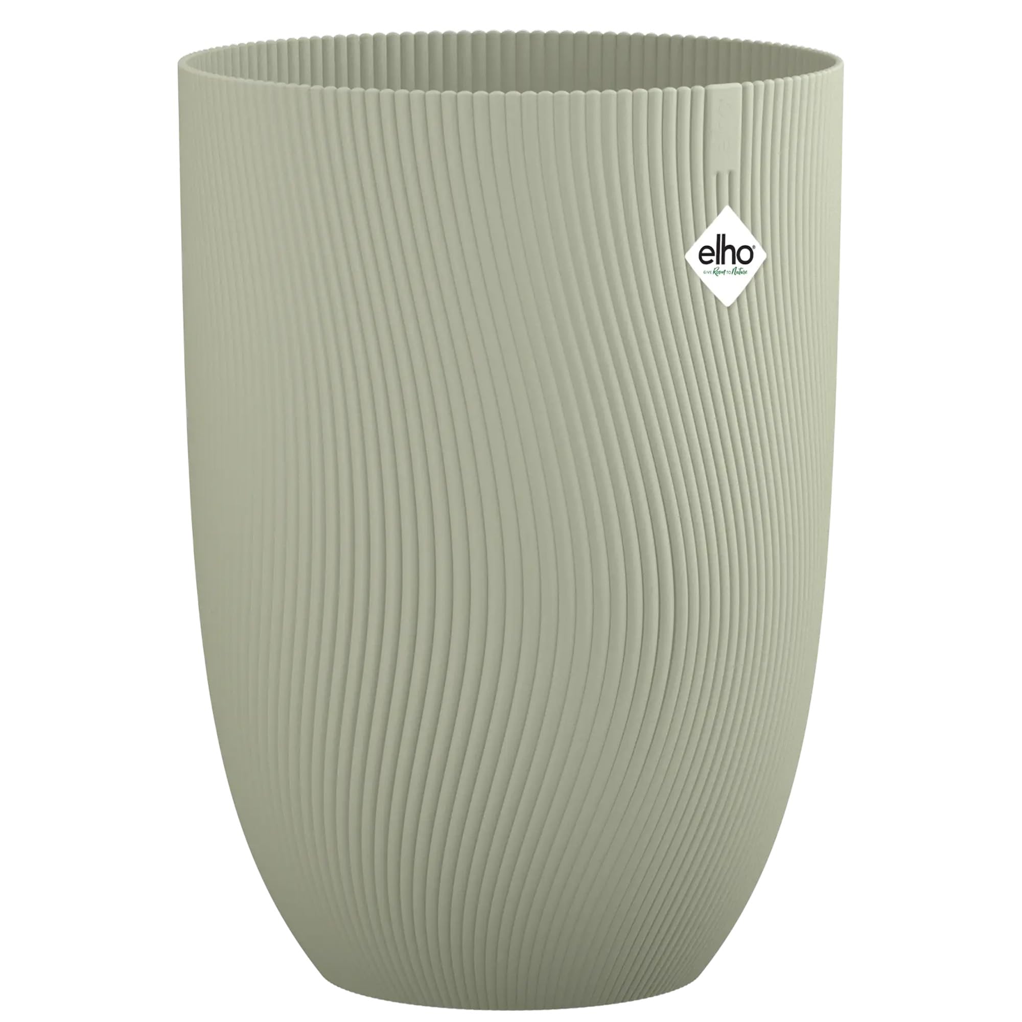 Elho Sereh Haut 40cm Pot de Fleur - Nordic Green | Ø 39 x H 53.4 cm | Convient à une Utilisation Extérieure | Plastique 100% recyclé