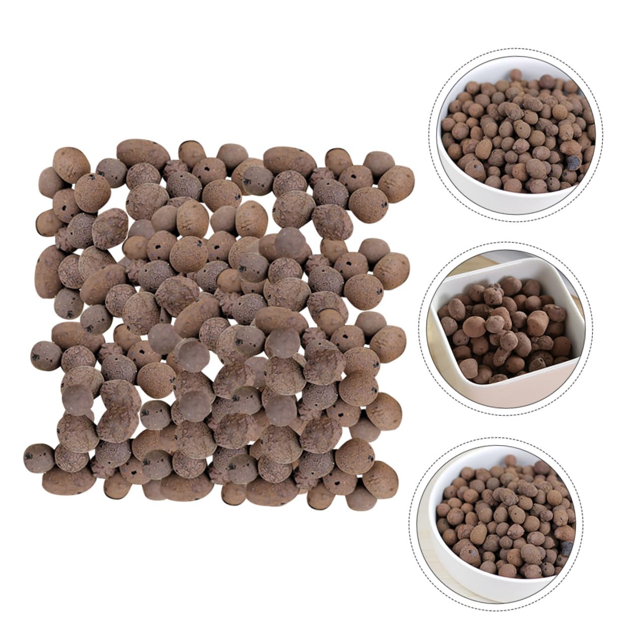 POPETPOP Ceramsite Drenante e Traspirante per Giardinaggio, Ciottoli di Argilla 0,5-1 Cm per Vasi e Piante, Confezione da 1 kg, per Coltivazione Senza Terriccio e Decorazione Giardino