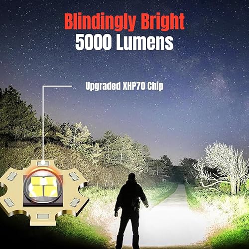 Miniatura 2 de NightBuddy Potente linterna LED táctica recargable de 5000 lúmenes altos para acampar en casa o supervivencia con interruptor de ventana de
