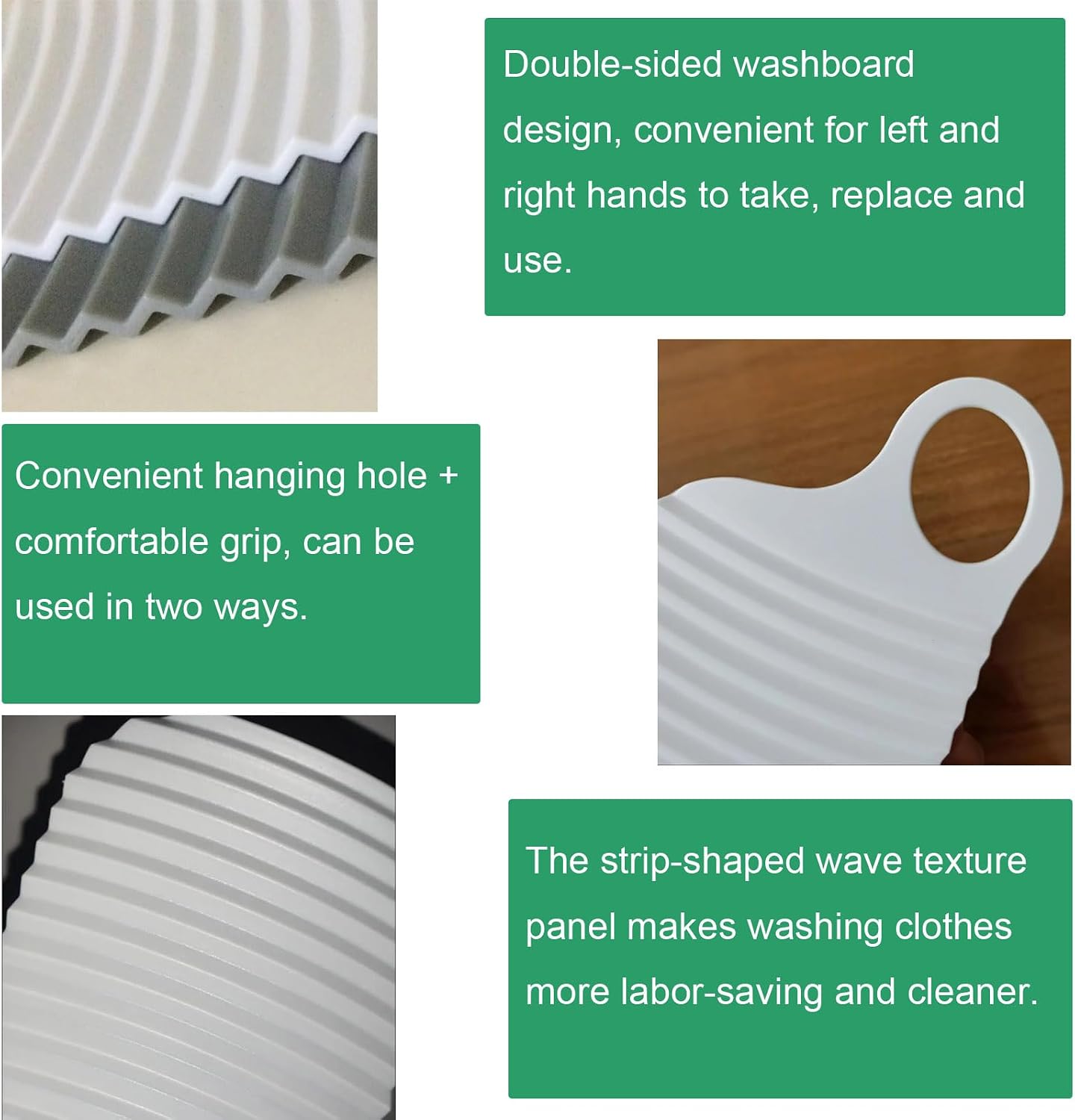 3 Pack Mini Washboard Portable Hand-held Wash Board for Underwear Delicates Laundry Scrubbing Spotless Clothes Washing Outdoor Indoor Kitchen Home Household image 3