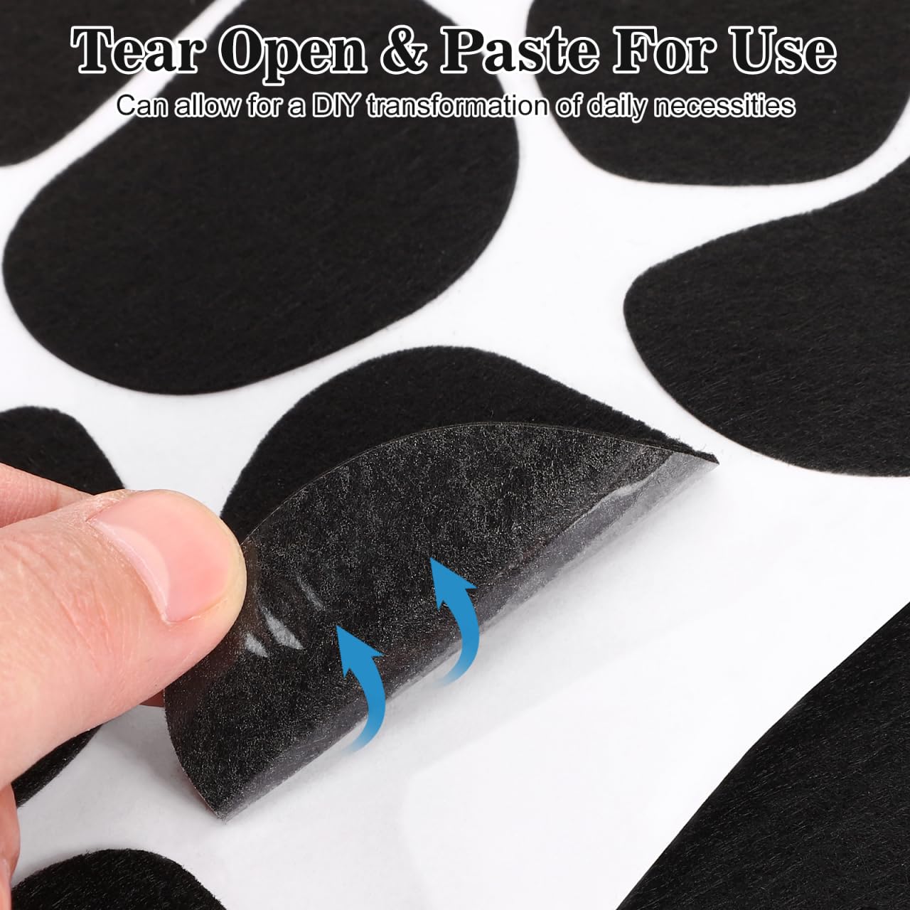 SHINEOFI Felt Stickers 6 Sheets Creative Cow Black Felt Circles DIY Decals for Kids Wall Clothing Crafts Festival Decorations - Image 2