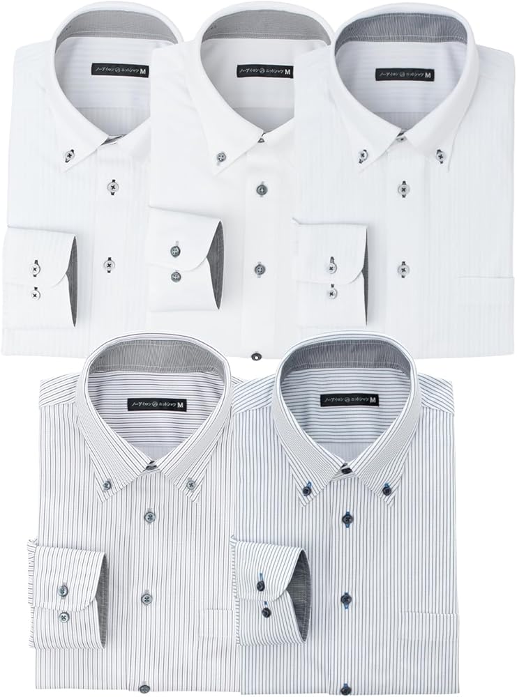 Amazon.co.jp: (アトリエ365)ワイシャツ 選べる5枚セット長袖 メンズ Y