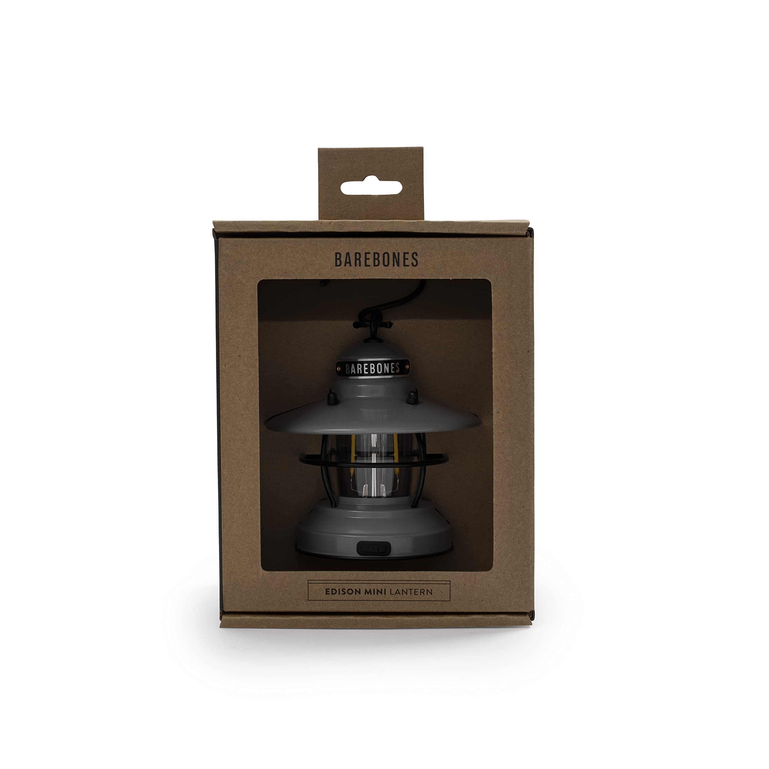 Barebones Edison Mini Lanterna - Lanterna da campeggio vintage regolabile, luce LED USB, lanterna per esterni (grigio ardesia)