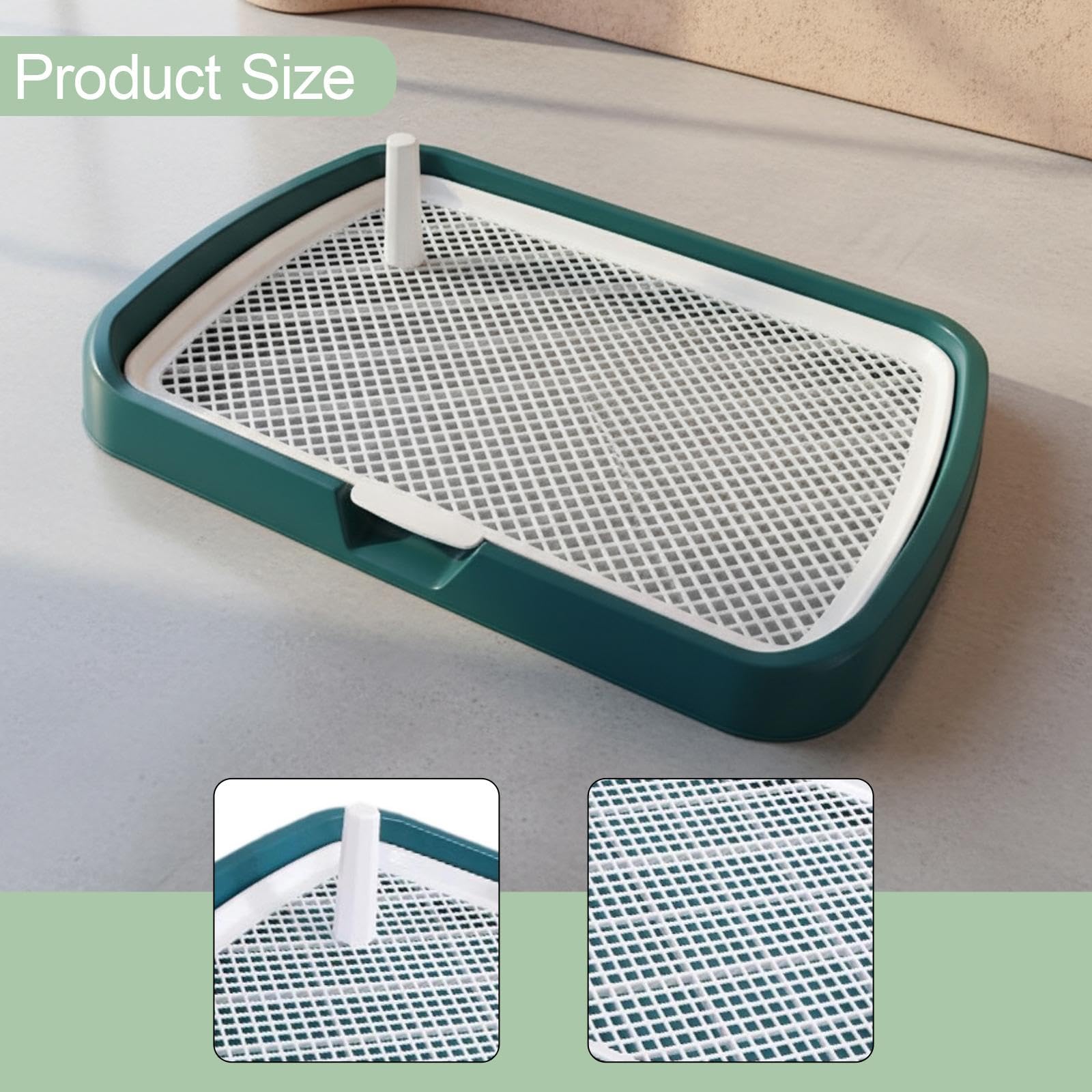 Bandeja Sanitaria para Mascotas Bandeja de Arena para Cachorros y Perros Pequeños Soporte de Bandeja Higiénica Fácil de Limpiar Material PP Apto para