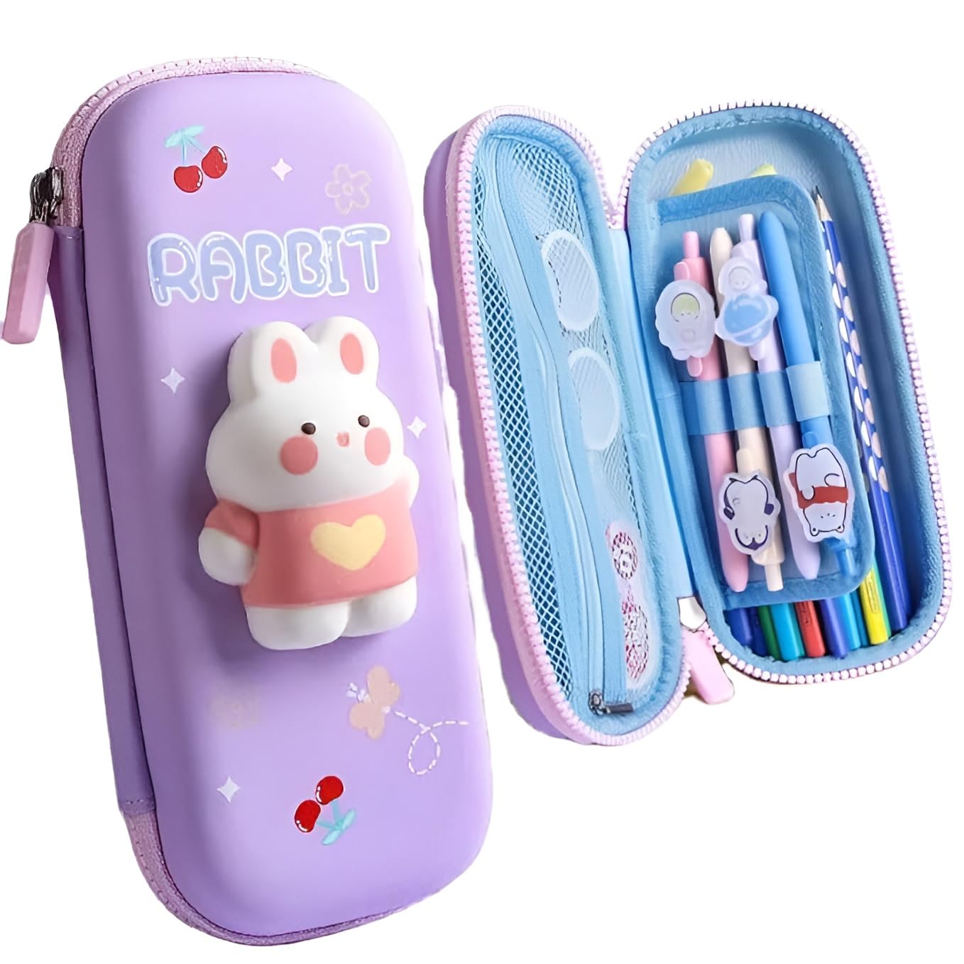 Nizomi Ethylene Vinyl Acetate (Eva) Cartoon Theme Rabbit Pencil Case, 3D Eva Pencil Case Pouch, Multipurpose Zipper Pencil Case For Kids, Kawaii Stationery Storage Box (Multicolor) (B0CV5QC51V) Amazon Price History, Amazon Price Tracker