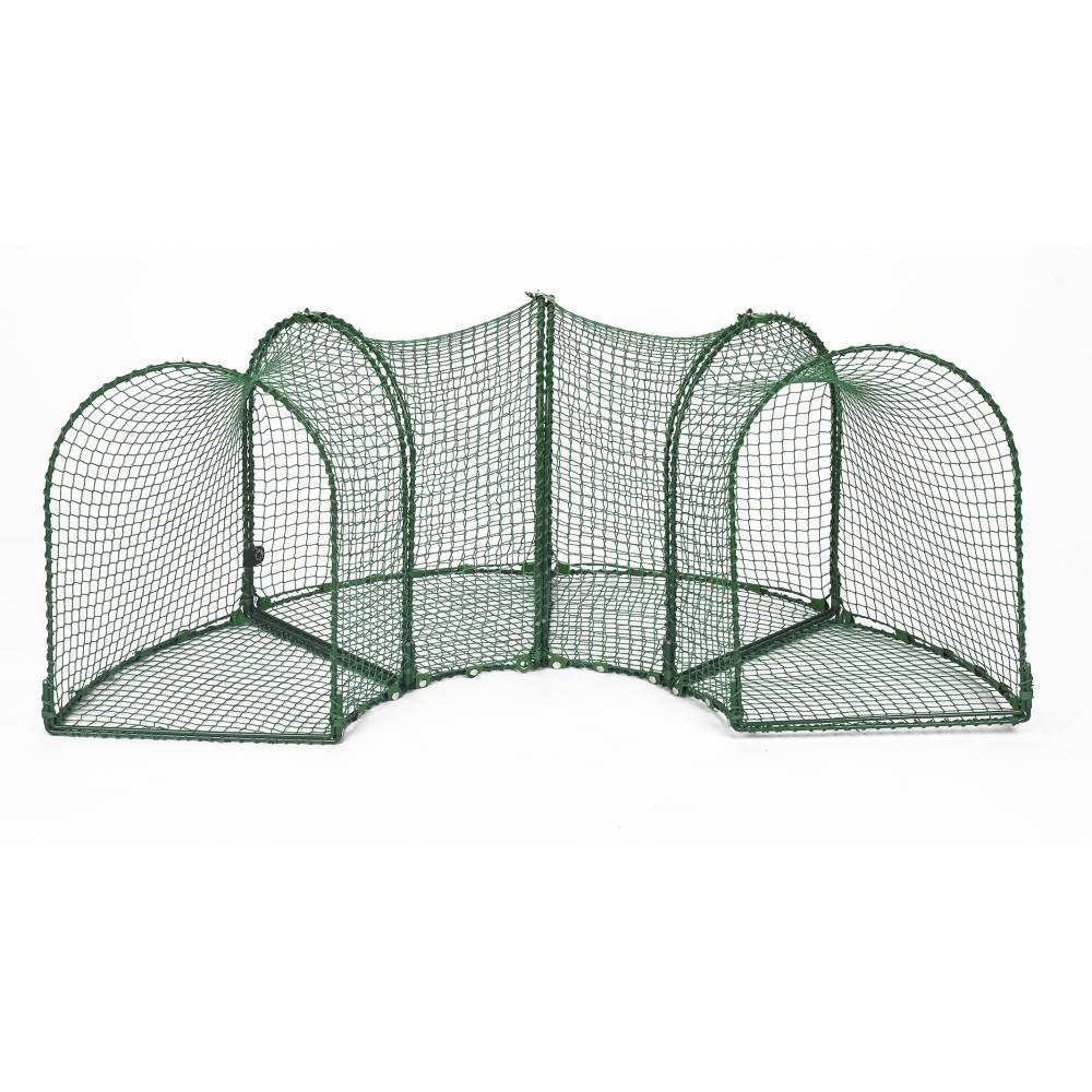 KittywalkCurves (4) Outdoor Cat Enclosure Green 96" x 18" x 24"