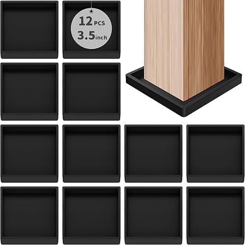 Almohadillas antideslizantes cuadradas de goma para muebles (juego de 12) color 