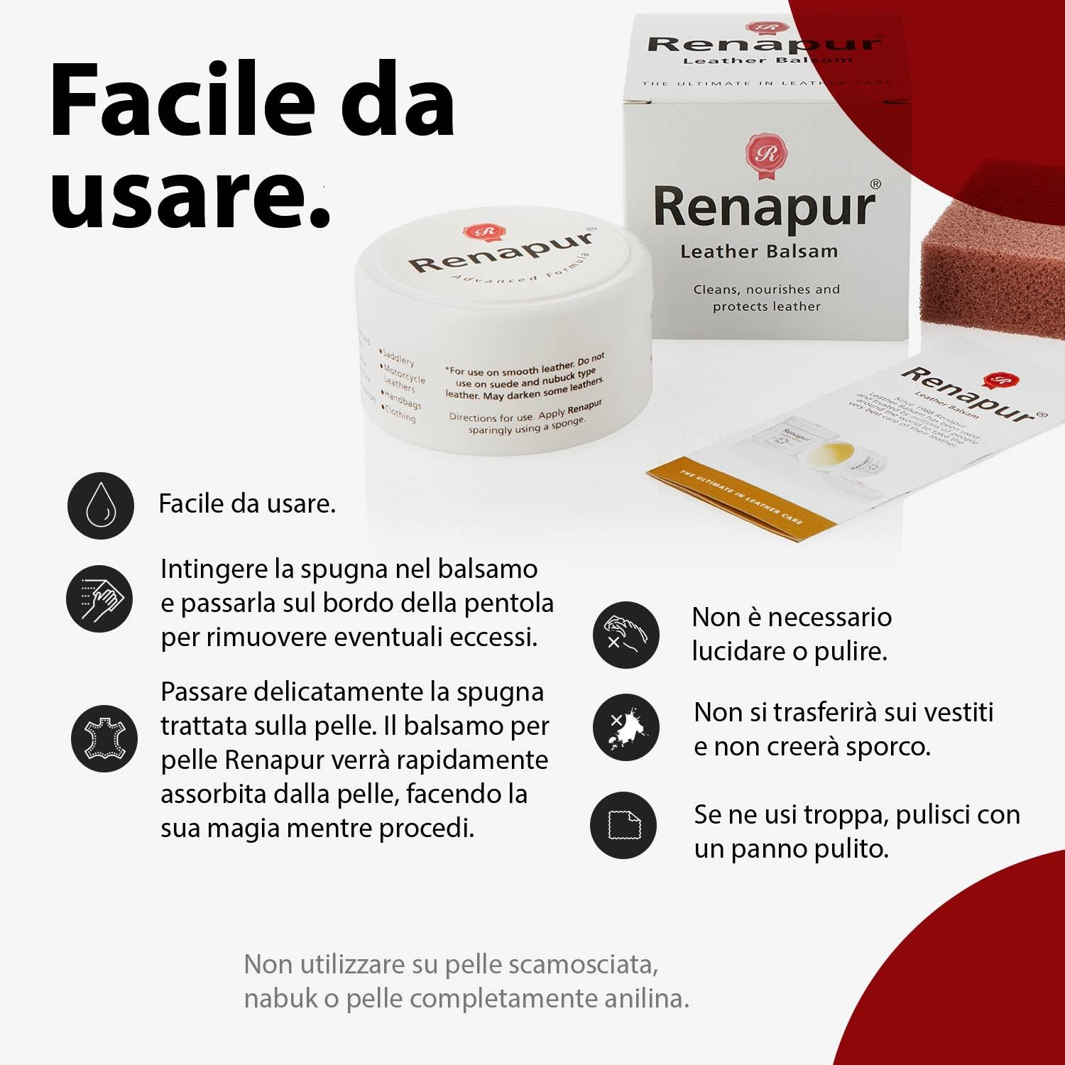 Balsamo Per Cuoio Incollore Con Cera D'Api - 250ml Per Mobili, Auto, Borse