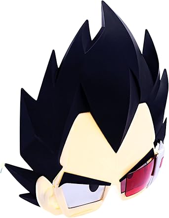 Sun-Staches Official Dragon Ball Z Sunglasses | Goku or Vegeta Costume Accessory | UV 400 | One Size Fits Most