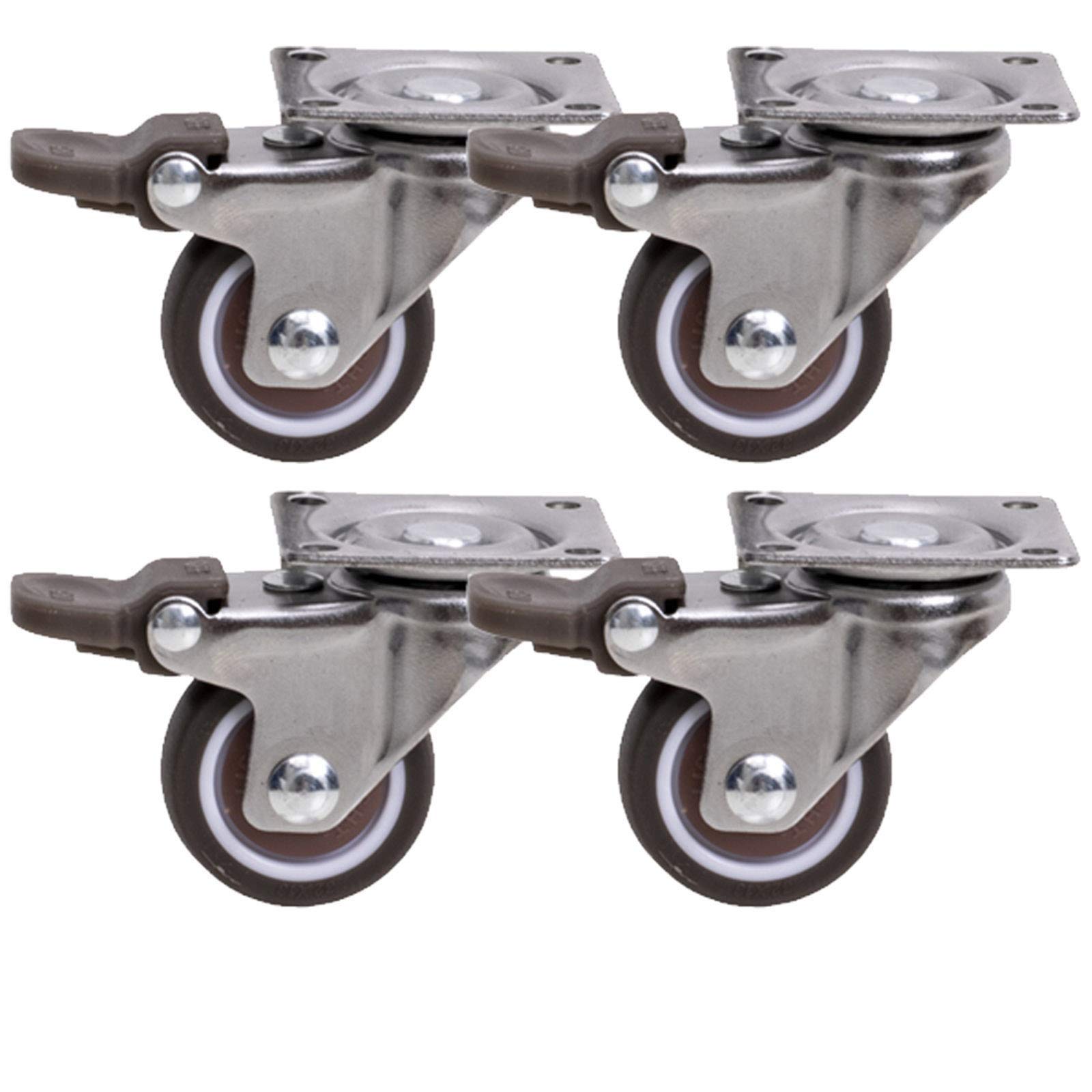 Roulettes avec freins anti-rayure pour stopper les meubles qui glissent