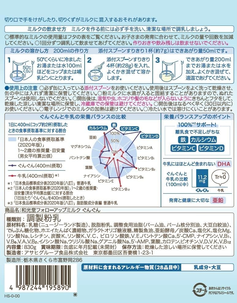 Amazon | フォローアップミルク ぐんぐん 粉ミルク [満9ヶ月頃から3歳