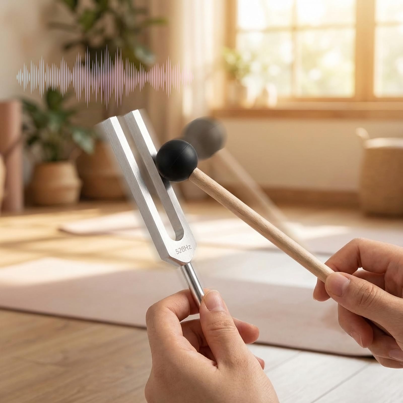 Tuning Forks for Healing Set(128Hz, 136.1Hz, 256Hz, 384Hz), Tuning