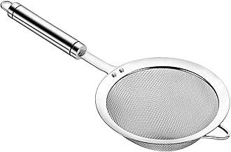 SUNWUKIN 304 Stainless Steel Fine Mesh Strainers for Kitchen, Colander-Skimmer with Handle, Sieve Sifters for Food, Tea, Rice, Oil, Noodles, Fruits, Vegetable