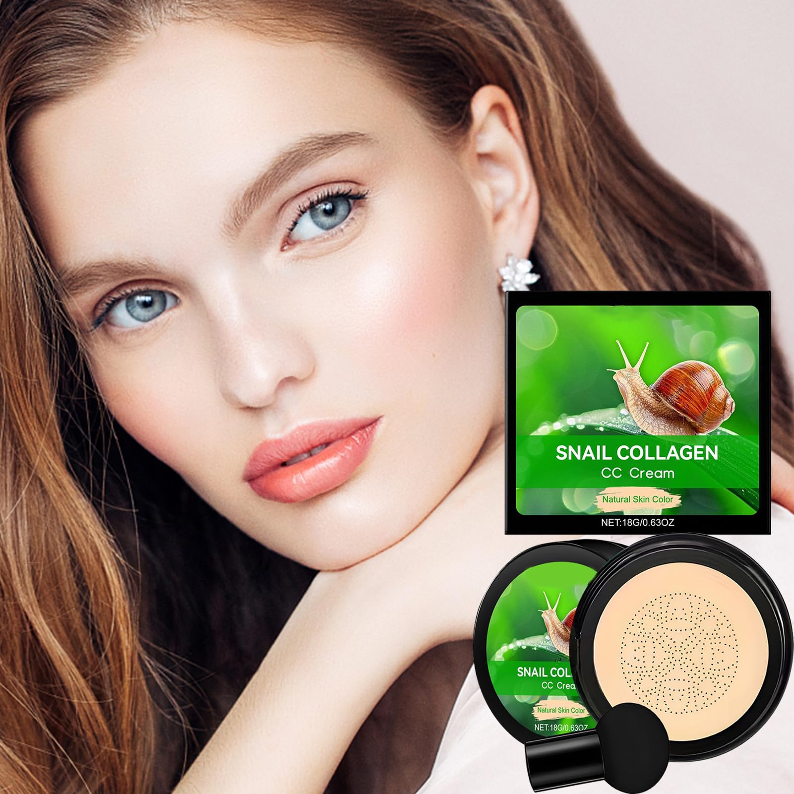 Cuscino Air CC Cream - Correttore Idratante Viso | Crema CC Viso A Lunga Tenuta Con Cuscino Air Cushion Per Trucco Quotidiano