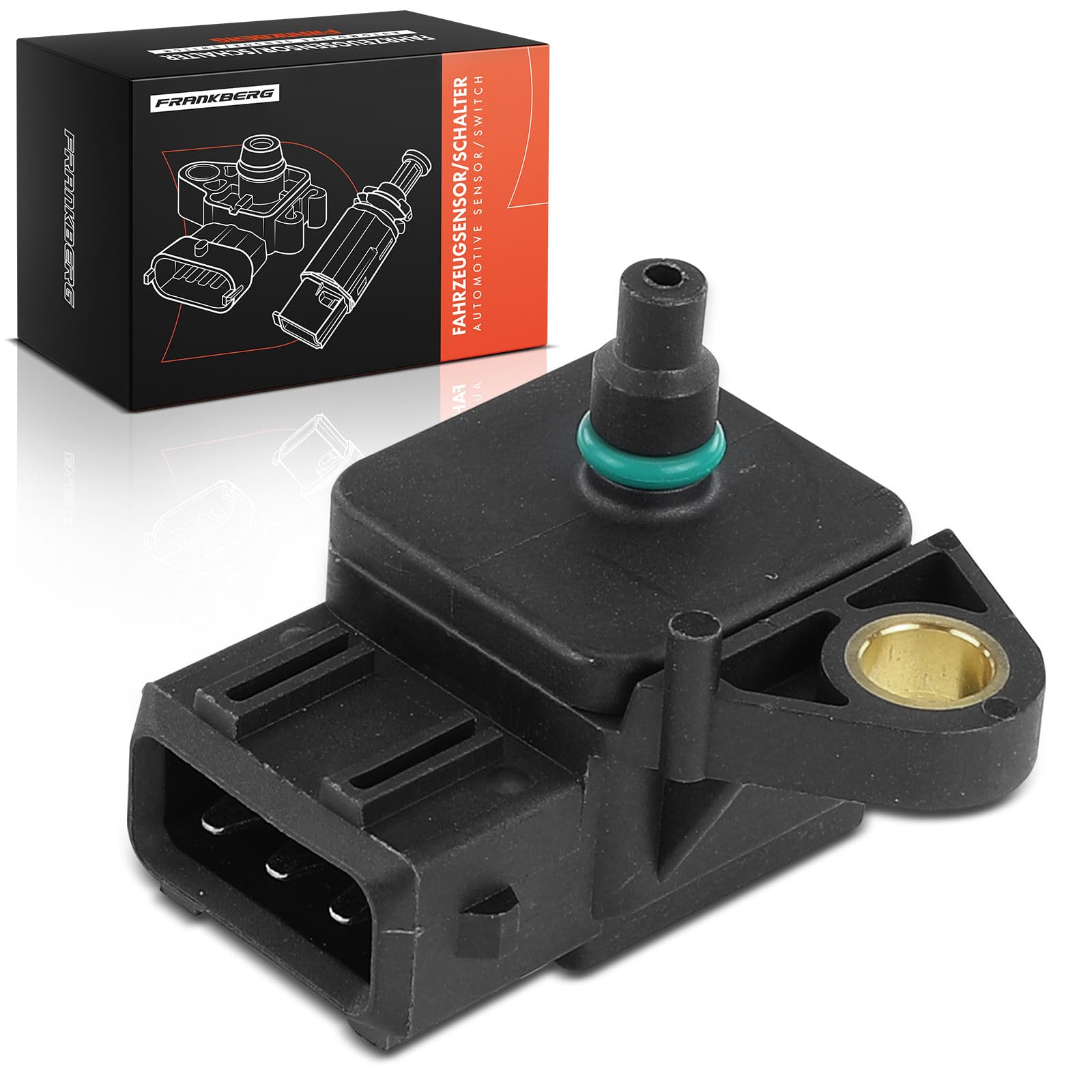 Frankberg Capteur de pression du collecteur d'admission 3148000052 | Compatible avec: Série 3 E46, X5 E53, Coupé Série 3 E46, Série 3 Cabriolet E46, Série 7 E65 E66 E67, Série 5 E60