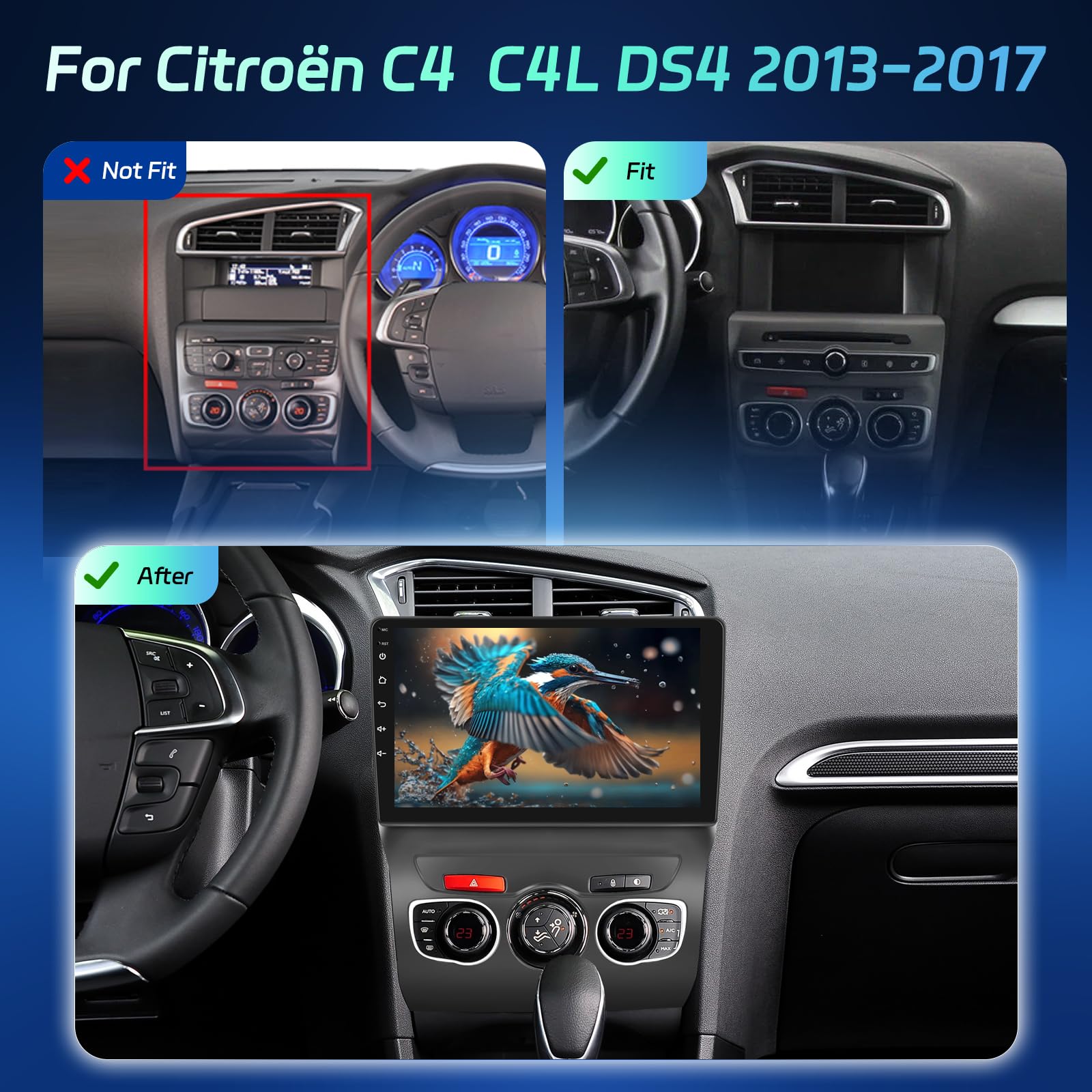 4G+64G Autoradio pour Citroen C4 C4L DS4 2013-2017