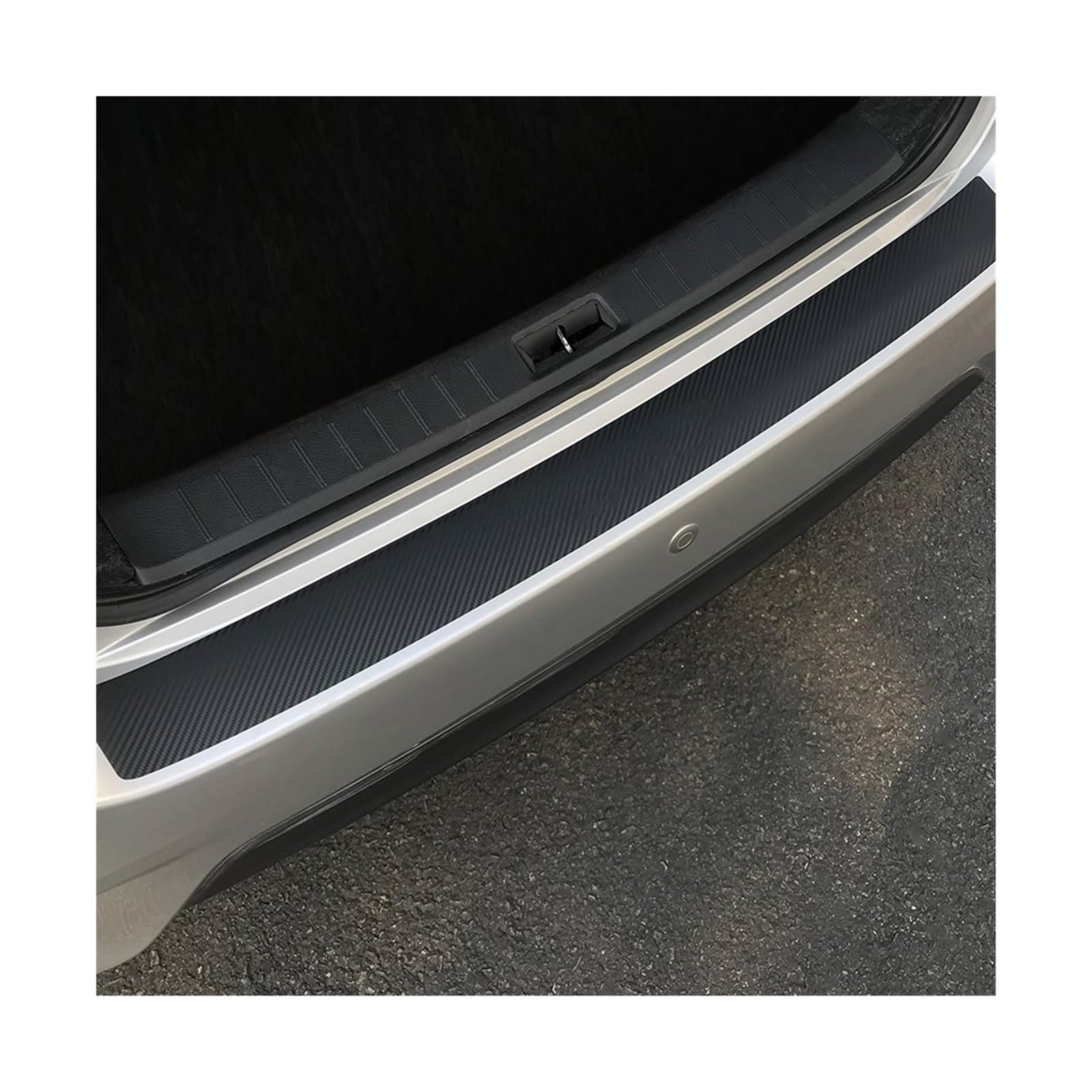Tira Protectora de Parachoques Pegatinas Protectoras de Fibra Carbono para Parachoques Trasero Coche, decoración para Hyundai Ix35