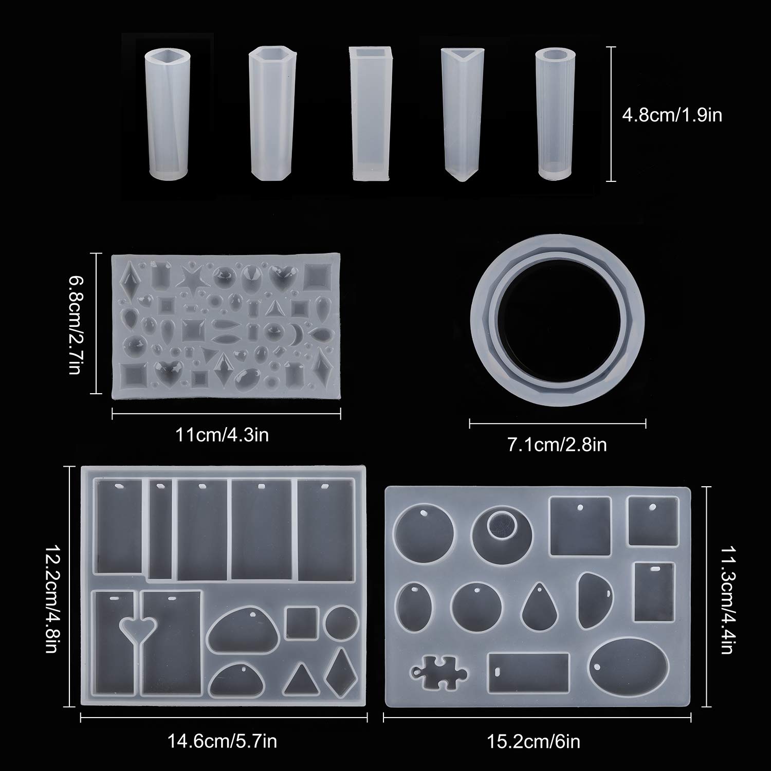 COHEALI 2pezzi Tappetino in Silicone per Stampi in Resina Tappetini in Silicone per Argilla da Scrivania Utensili per Fai da Te Creazione di Gioielli Fusione Xl Rosa e Blu