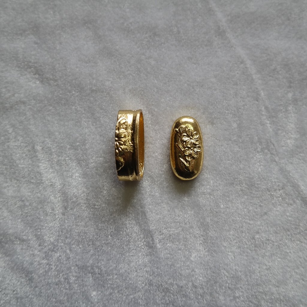 Japanese Samurai Sword KOSHIRAE –Fuchi Kashira Alloy 01-44 (TM05, 1.57in-1.45in,1.49in-1.33in,)