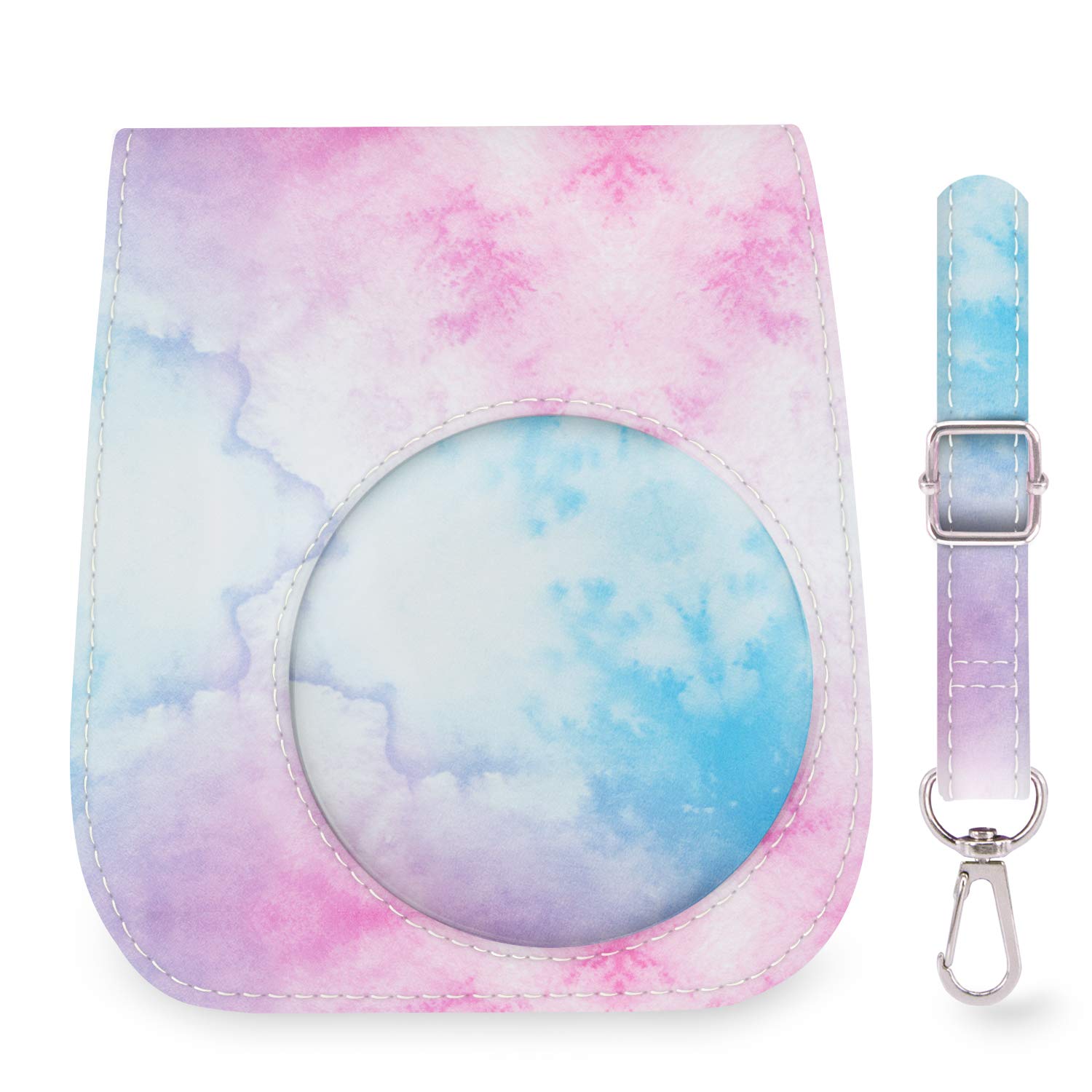 Elvam Camera Case Bag Compatible for Fujifilm Mini 9 Mini 8 Instant Camera with Detachable Adjustable Strap - (Vintage Abstract Floral)