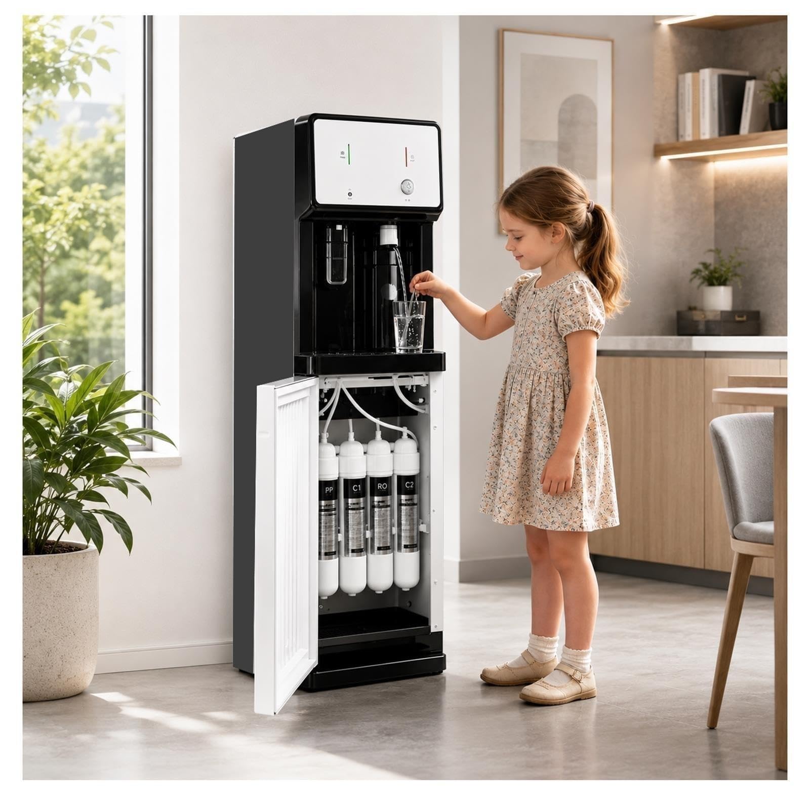 Distributeur d'eau Autonome Alimenté par Le Secteur