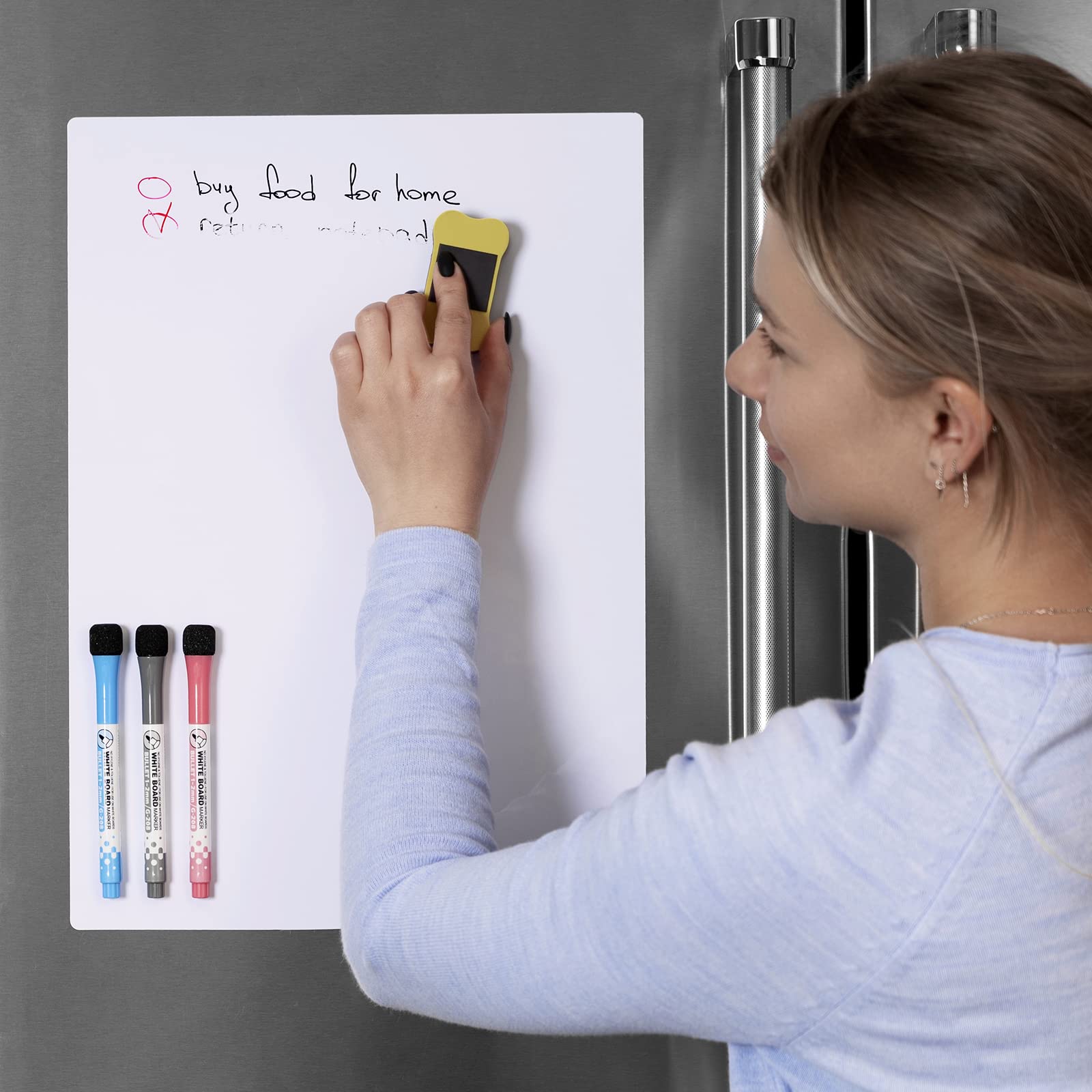 dry erase white board 17" x 11" for fridge dry erase board