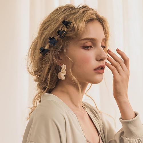 Miniatura 7 de 24 pinzas pequeñas para el cabello, pinzas pequeñas de 1 pulgada para mujeres y niñas, cabello delgado y grueso, accesorios de peinado lindos