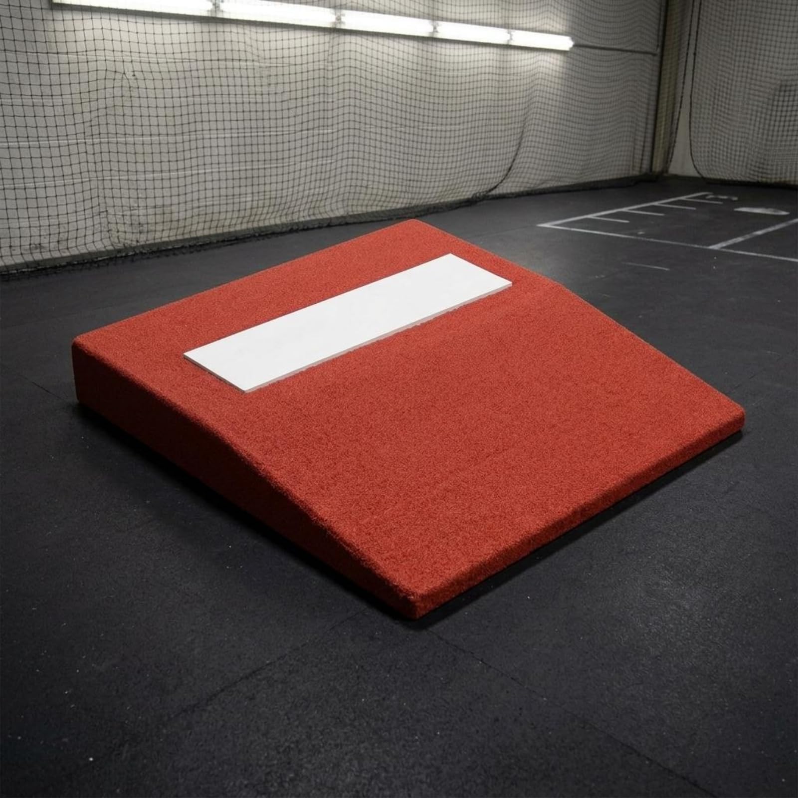 Baseball Tappetino da Lancio Mound Portatile Piattaforma Allenamento con Superficie Antiscivolo Inserto Rettangolare Visibile con Maniglia Adatto per Tecnici Preparatori