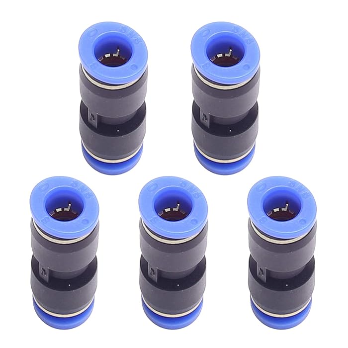 Buy DEVMO 5PCS 8mm to 8mm Tube Air Pneumatic Push in Straight Gas