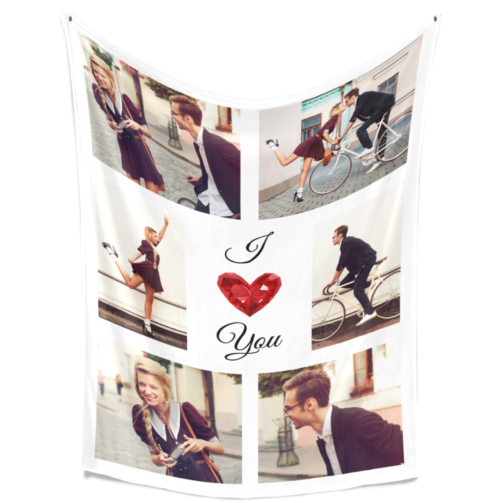 Custom Photo Blanket - Personalized Fleece Blanket With Your Own Pictures, Gift For Couples, Family, Christmas - View #12