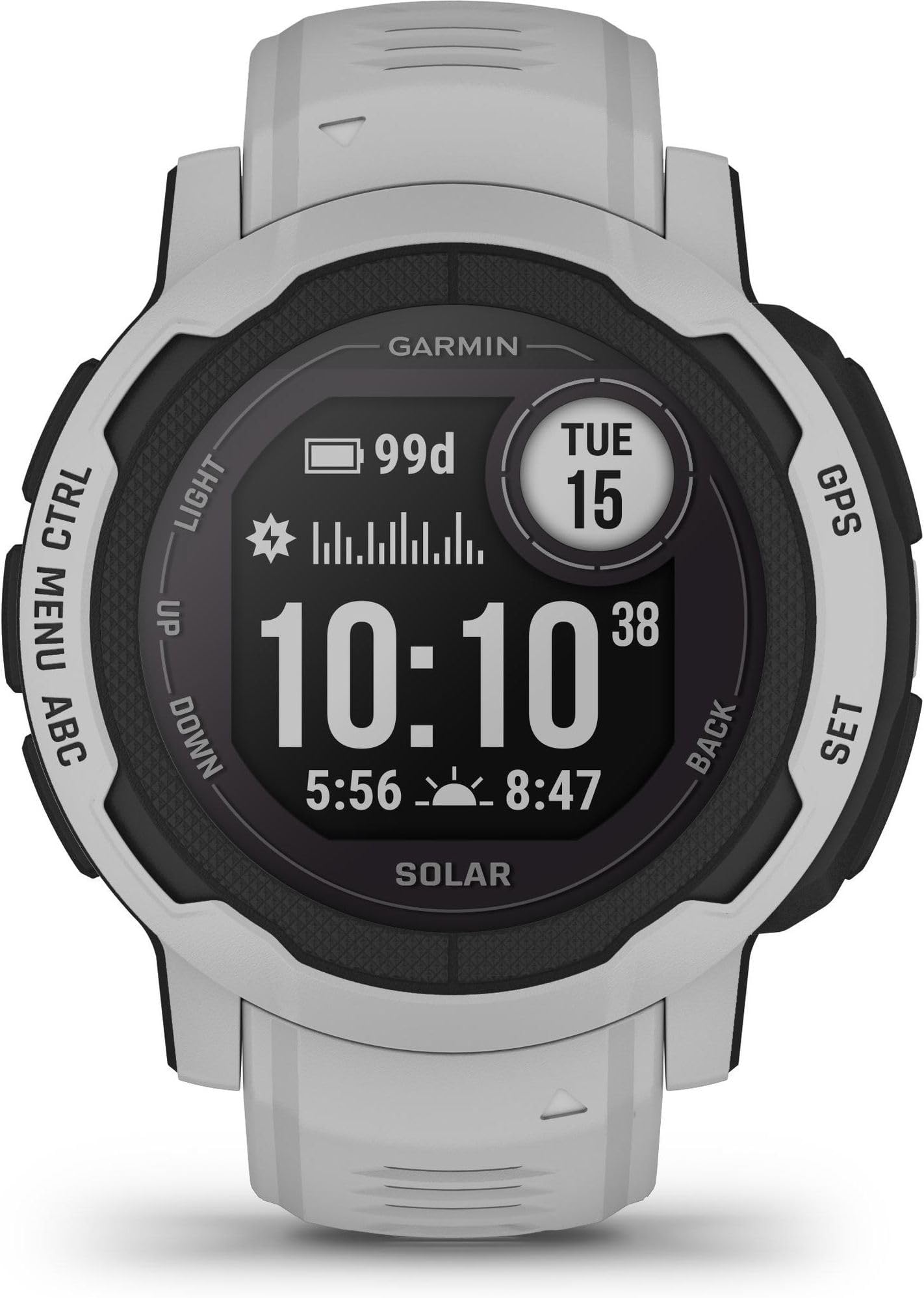 Garmin Instinct 2 Solar Rugged GPS Smartwatch, Mist Grey