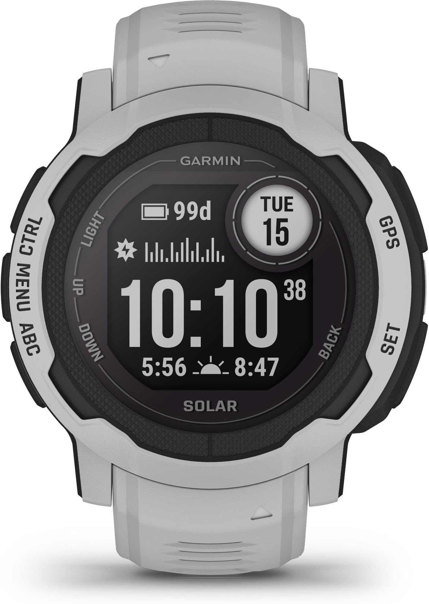 Garmin Instinct 2, Solar Grise - Montre GPS Solaire Robuste et connectée - Boîtier 45 mm